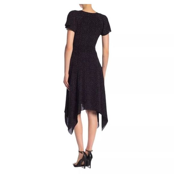 Joie Tamyra Heart Print Midi Cocktail Dress Polka Dot Size 0 - Picture 2 of 12